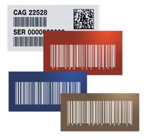 engraved barcode plates